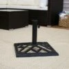 Sunnydaze Decor Sunnydaze Outdoor Heavy-Duty Cast Iron Decorative Modern Geometric Design Patio Yard Square Umbrella Base Stand - 17" - Black -Deals Patio Umbrellas Store unnamed file 915
