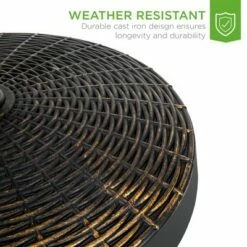 Best Choice Products 55lb Round Wicker Style Resin Patio Umbrella Base Stand w/ 1.75in Hole, Bronze Finish - Black -Deals Patio Umbrellas Store unnamed file 923