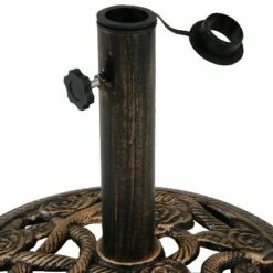 Sunnydaze Decor Sunnydaze Outdoor Heavy-Duty Cast Iron Decorative Rose Blossom Design Patio Yard Round Umbrella Base Stand - 16" - Bronze -Deals Patio Umbrellas Store unnamed file 957