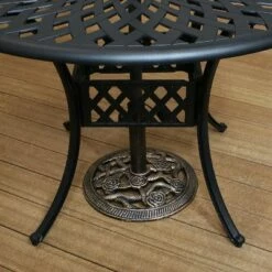Sunnydaze Decor Sunnydaze Outdoor Heavy-Duty Cast Iron Decorative Rose Blossom Design Patio Yard Round Umbrella Base Stand - 16" - Bronze -Deals Patio Umbrellas Store unnamed file 958
