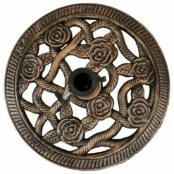 Sunnydaze Decor Sunnydaze Outdoor Heavy-Duty Cast Iron Decorative Rose Blossom Design Patio Yard Round Umbrella Base Stand - 16" - Bronze -Deals Patio Umbrellas Store unnamed file 959