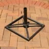 Sunnydaze Decor Sunnydaze Outdoor Heavy-Duty Cast Iron Decorative Patio Yard Square Umbrella Base Stand - 17" - Bronze