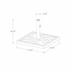 Mosi Square Geometric Umbrella Stand - Saracina Home Black -Deals Patio Umbrellas Store unnamed file 966