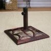 Sunnydaze Decor Sunnydaze Outdoor Heavy-Duty Cast Iron Contemporary Curved Design Patio Yard Square Umbrella Base Stand - 16" - Bronze -Deals Patio Umbrellas Store unnamed file 969