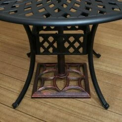 Sunnydaze Decor Sunnydaze Outdoor Heavy-Duty Cast Iron Contemporary Curved Design Patio Yard Square Umbrella Base Stand - 16" - Bronze -Deals Patio Umbrellas Store unnamed file 972