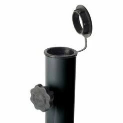 Corliving Gray Black Patio Umbrella Stand