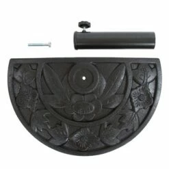 20 lb Half Round Umbrella Base - Black - Pure Garden