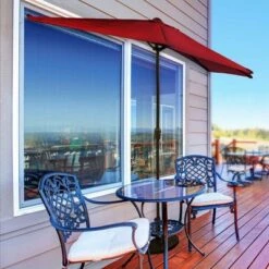 20 lb Half Round Umbrella Base - Black - Pure Garden -Deals Patio Umbrellas Store unnamed file 984