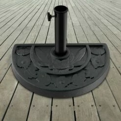 20 lb Half Round Umbrella Base - Black - Pure Garden -Deals Patio Umbrellas Store unnamed file 985